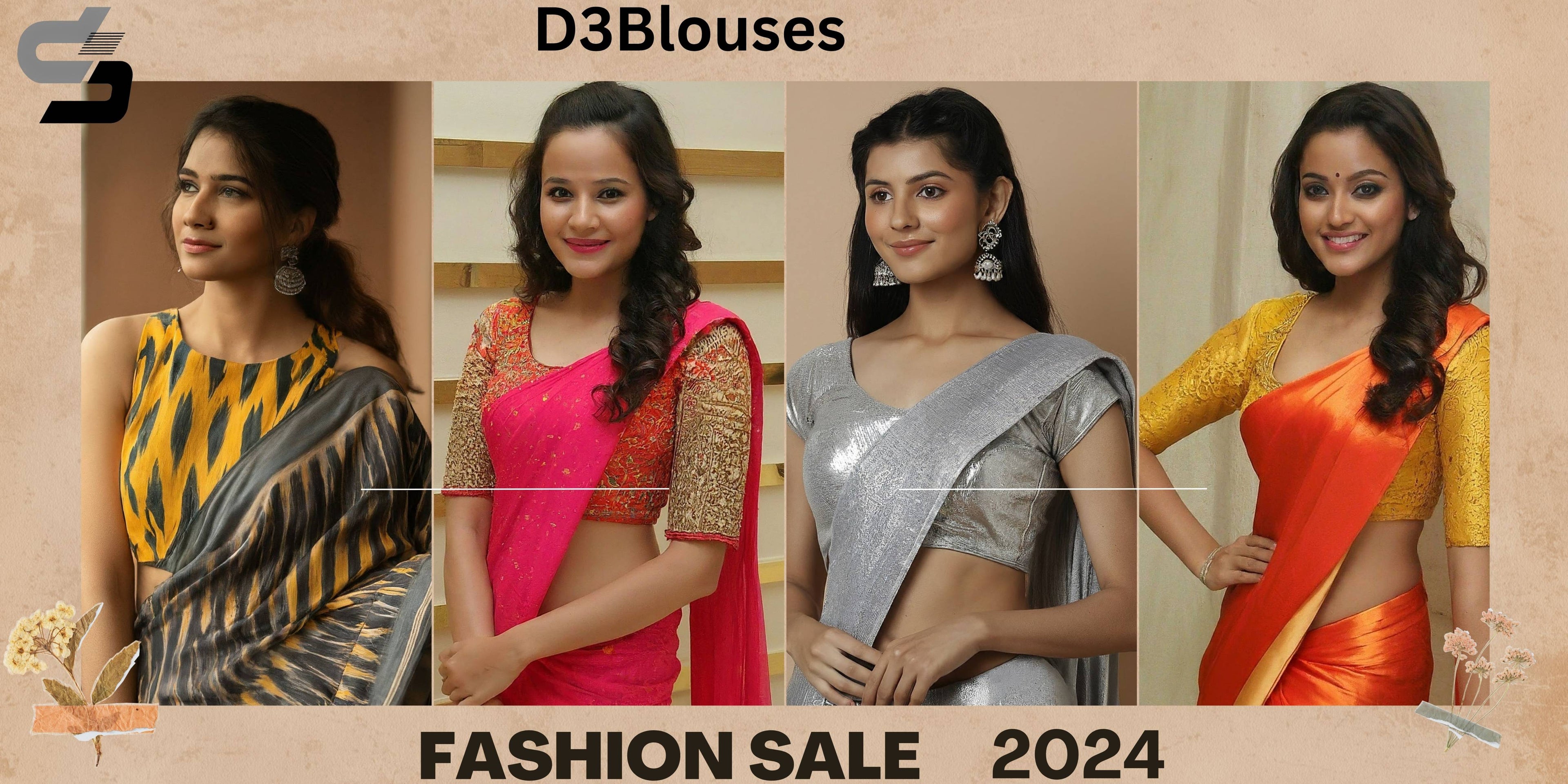 Ikkat Cotton, Kalamkari  and Brocade silk Saree Blouses Online