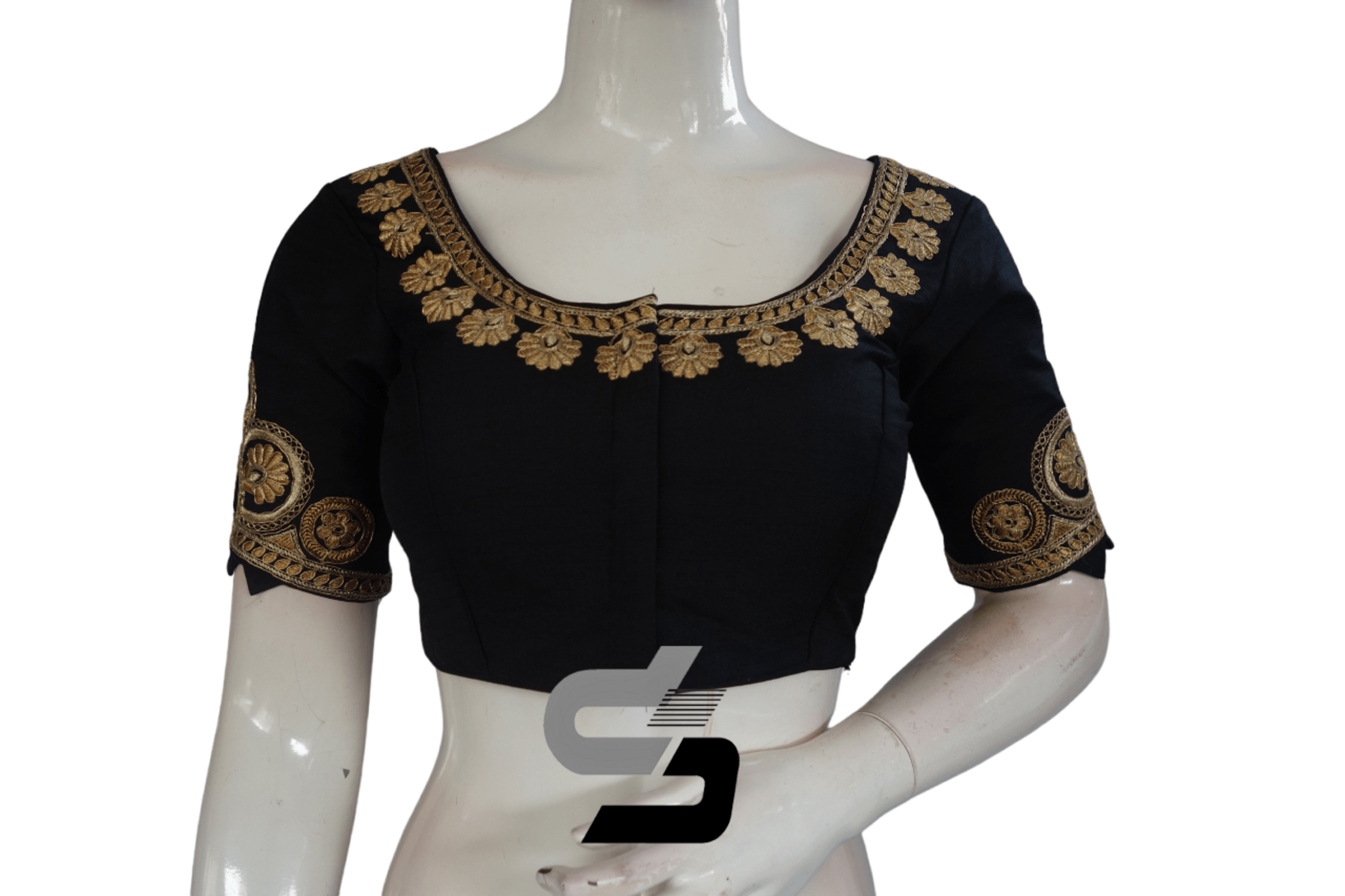 Buy Black Readymade Sari Blouse Online in USA with Sequin Work – Pure  Elegance