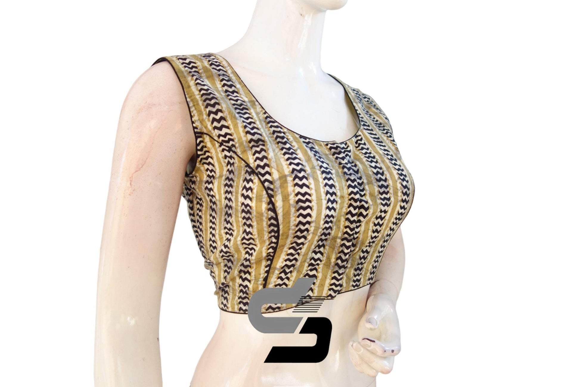 Beautiful Soft Cotton Readymade Saree Blouse, Indian Readymade Blouse - D3blouses