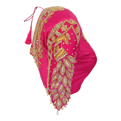 Radiant Ruby: Aari Embroidered Bridal Blouse