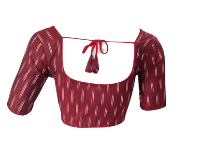 Maroon Cotton Readymade Saree Blouse: A Classic Choice