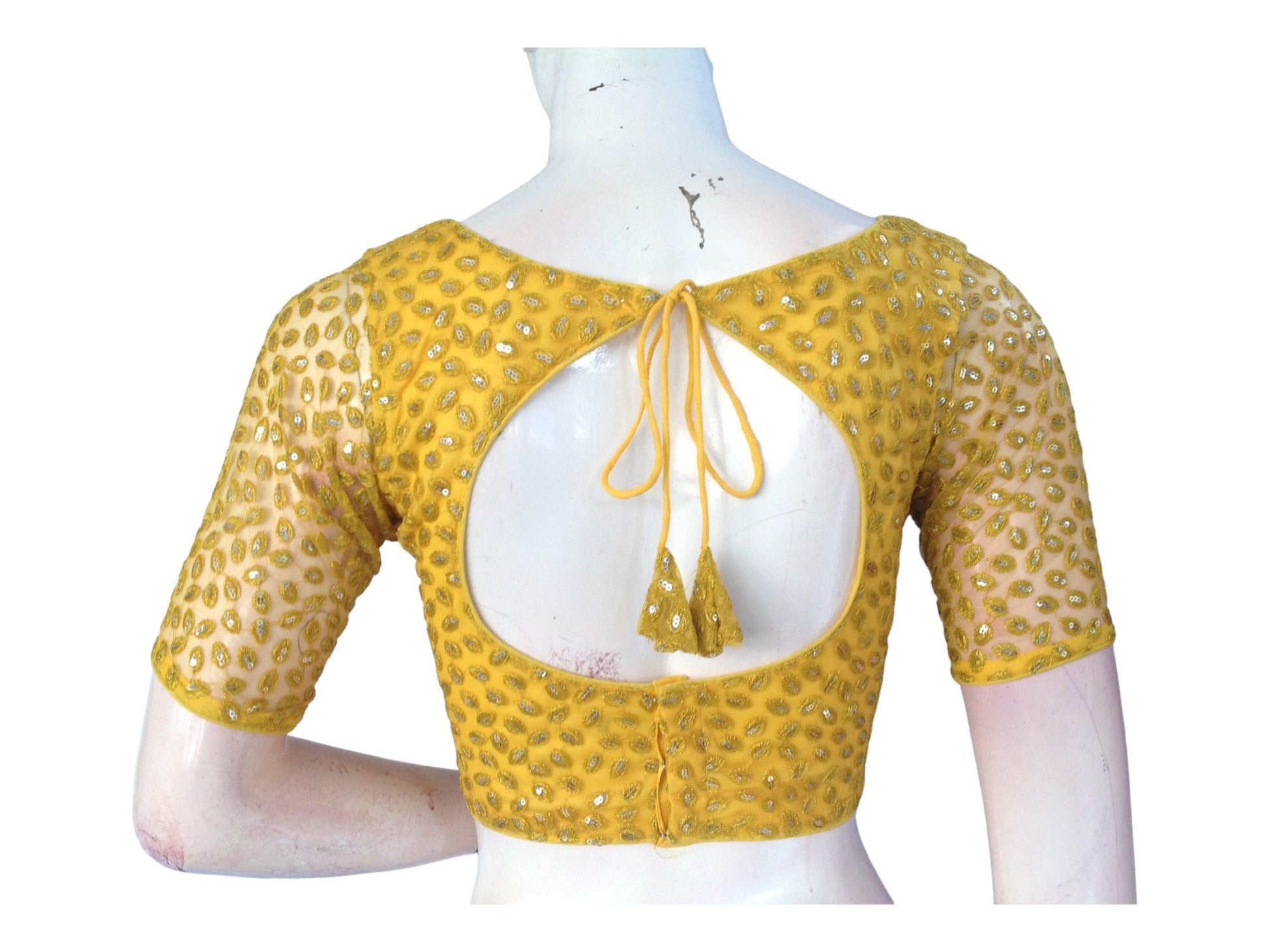 Yellow Saree Blouse, Readymade Saree Blouse, Designer Blouse online from d3blouses - D3blouses