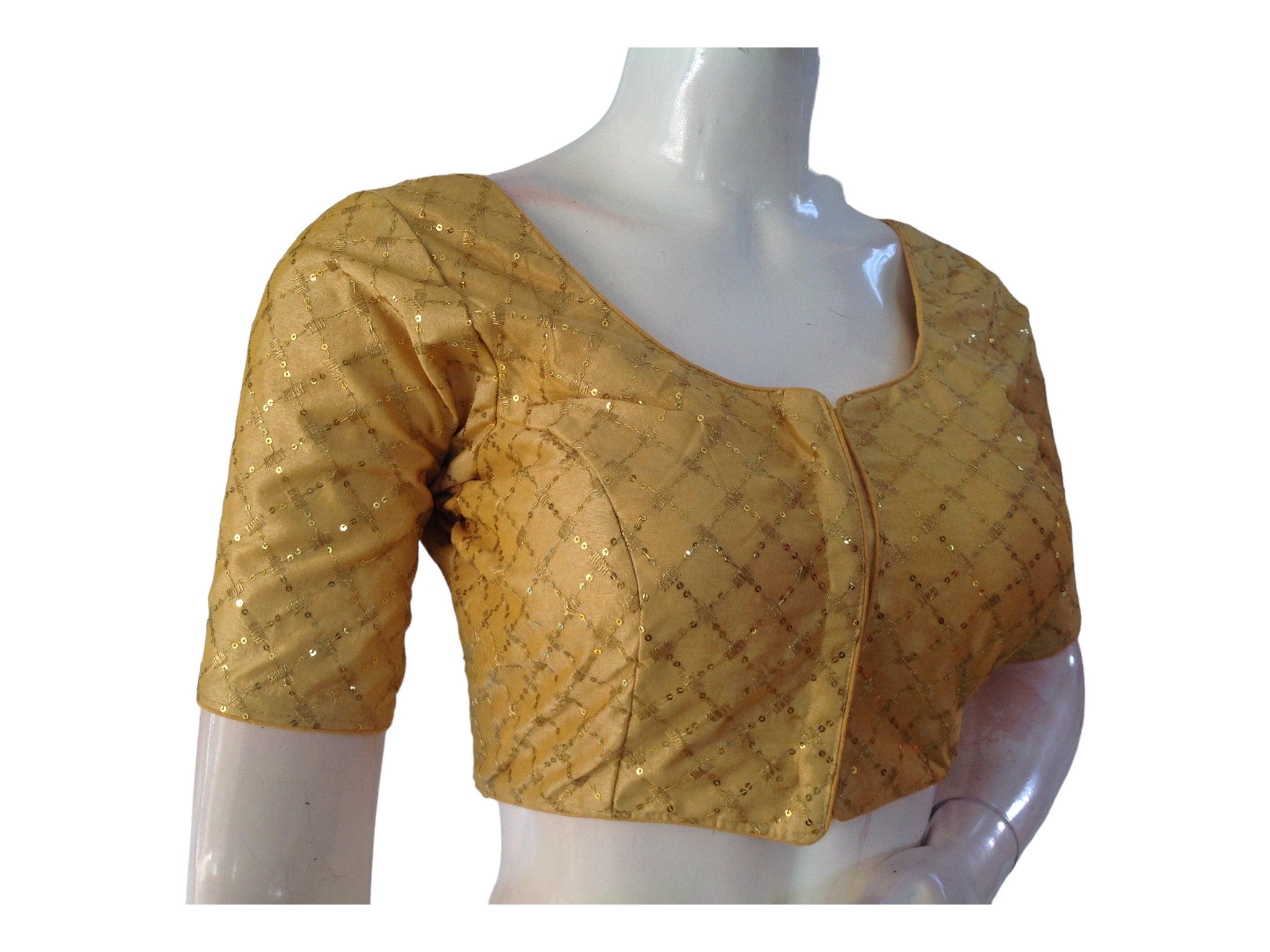 Gold choli top best sale