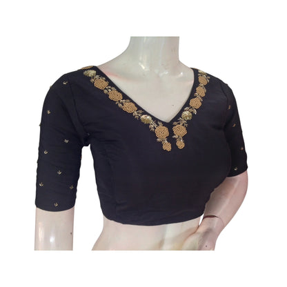 Midnight Magic: A Ready-to-Wear Handcrafted Designer Partywear Readymade Blouse