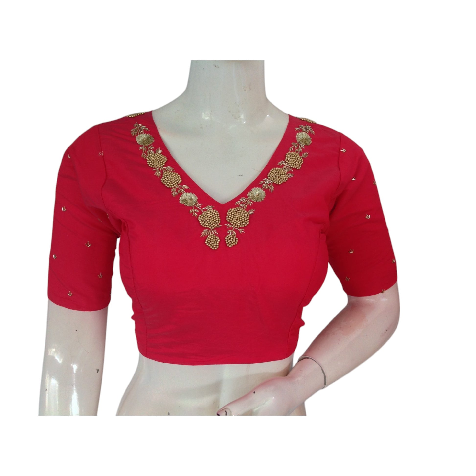 Raspberry Romance: A Ready-to-Wear Handcrafted Beauty Designer Readymade Blouse