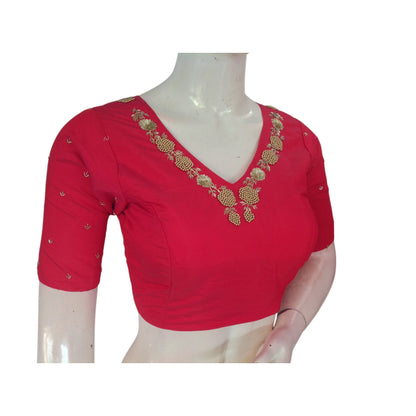 Raspberry Romance: A Ready-to-Wear Handcrafted Beauty Designer Readymade Blouse