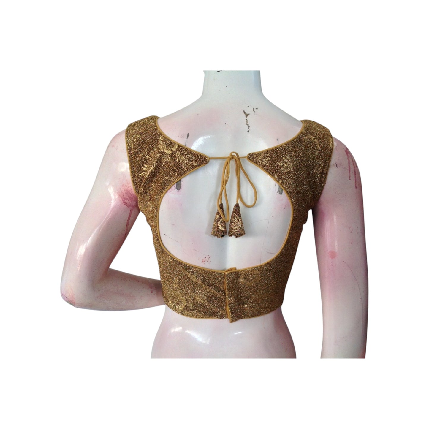 Luxurious Dark Gold Color Designer Saree Blouse | Ready to Wear & Chic