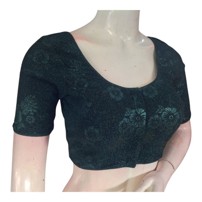 Gorgeous Dark Green Color Designer Blouse | Stylish & Easy to Wear | Indian Fashion