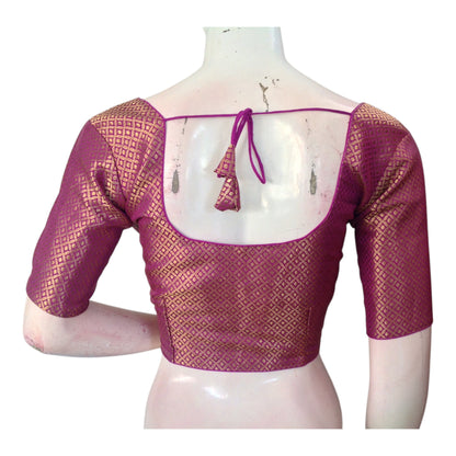 Magenta Magic Brocade Blouse - Ready to Wear & Effortlessly Chic