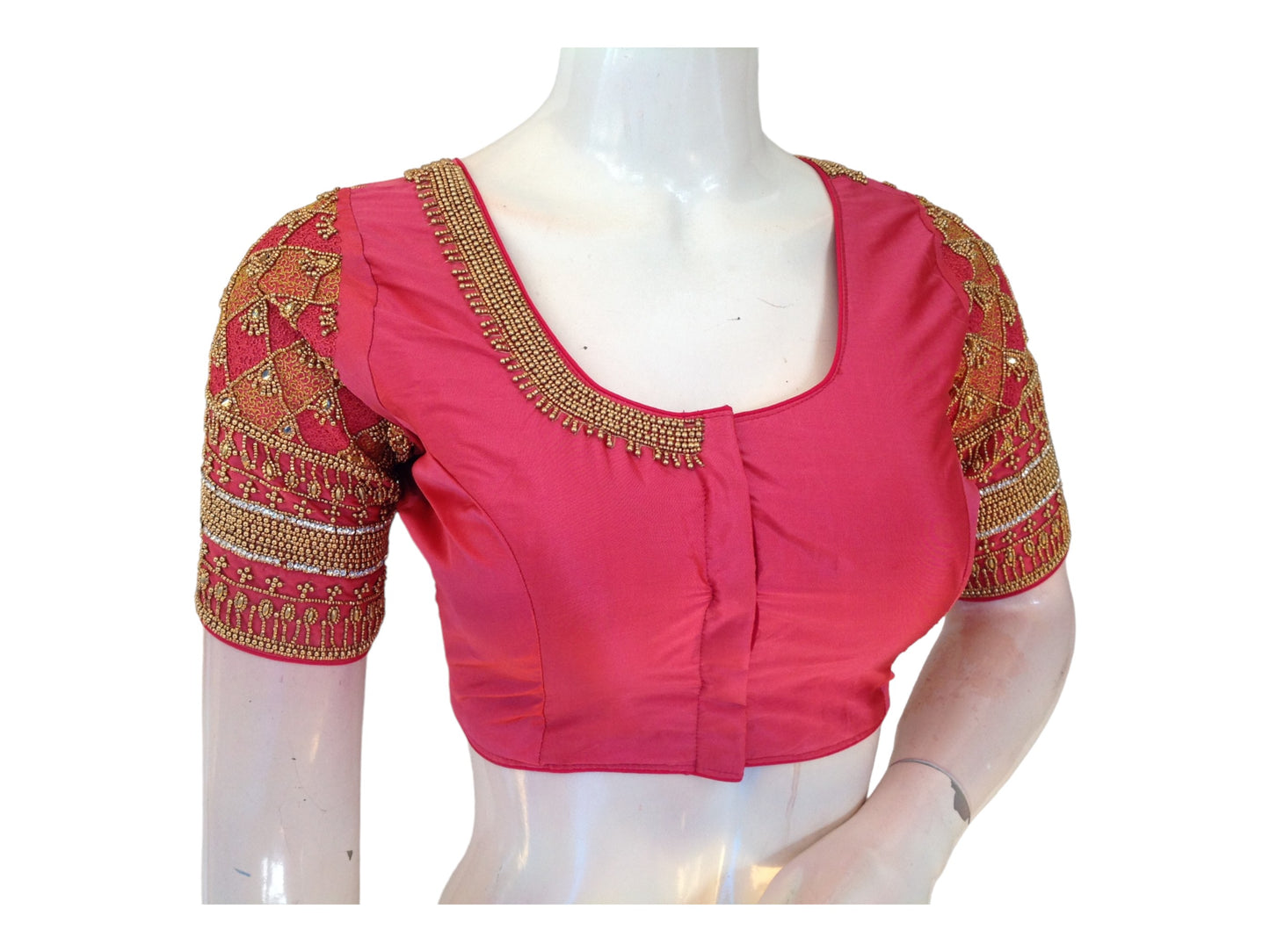 Blush & Bloom, Designer Baby Pink Aari Blouses (Readymade!)