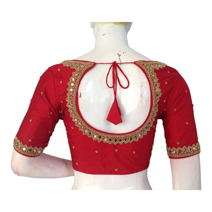 The Richness of Maroon: Aari Hand Work Blouses for Indian Weddings & Celebrations