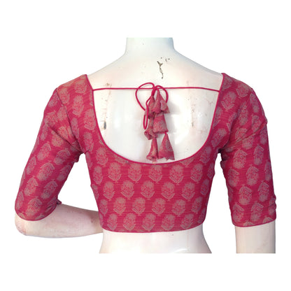 Pink Tissue Silk Blouses | Exquisite Party Wear Indian Choli