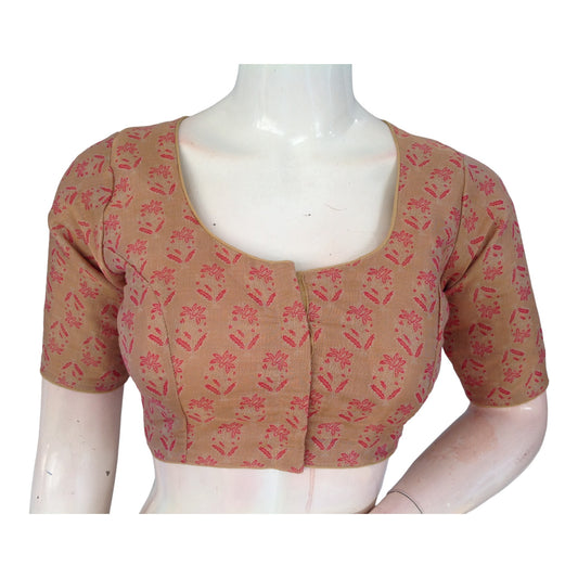 Radiant Gold Tissue Silk Blouses Online | Ready made Saree Blouse