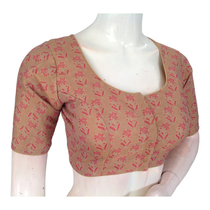 Radiant Gold Tissue Silk Blouses Online | Ready made Saree Blouse