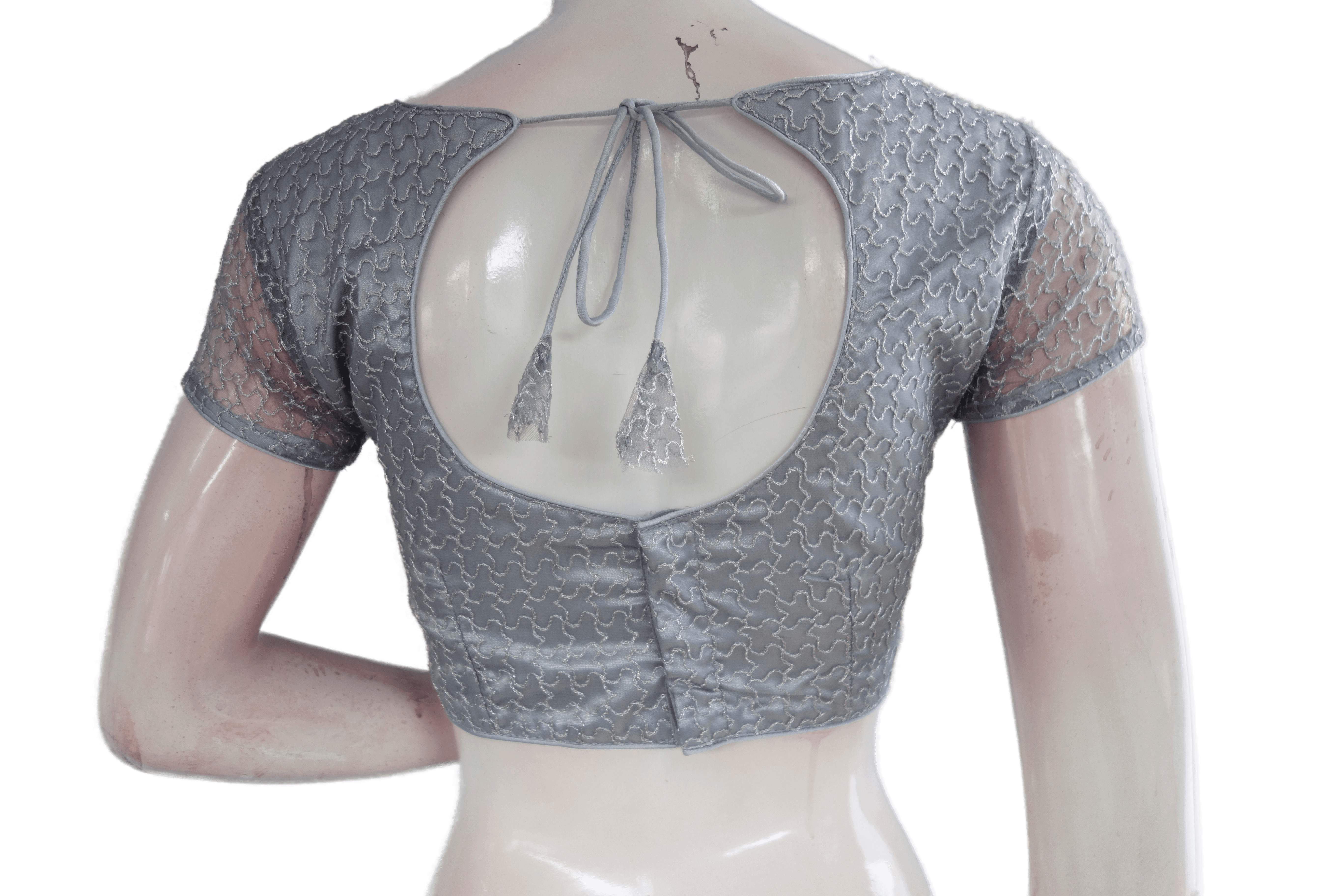 Graceful Gray Color Net Sequence Work Saree Blouse For Function Wear, नेट  साड़ी - Skyblue Fashion, Surat | ID: 26138362933