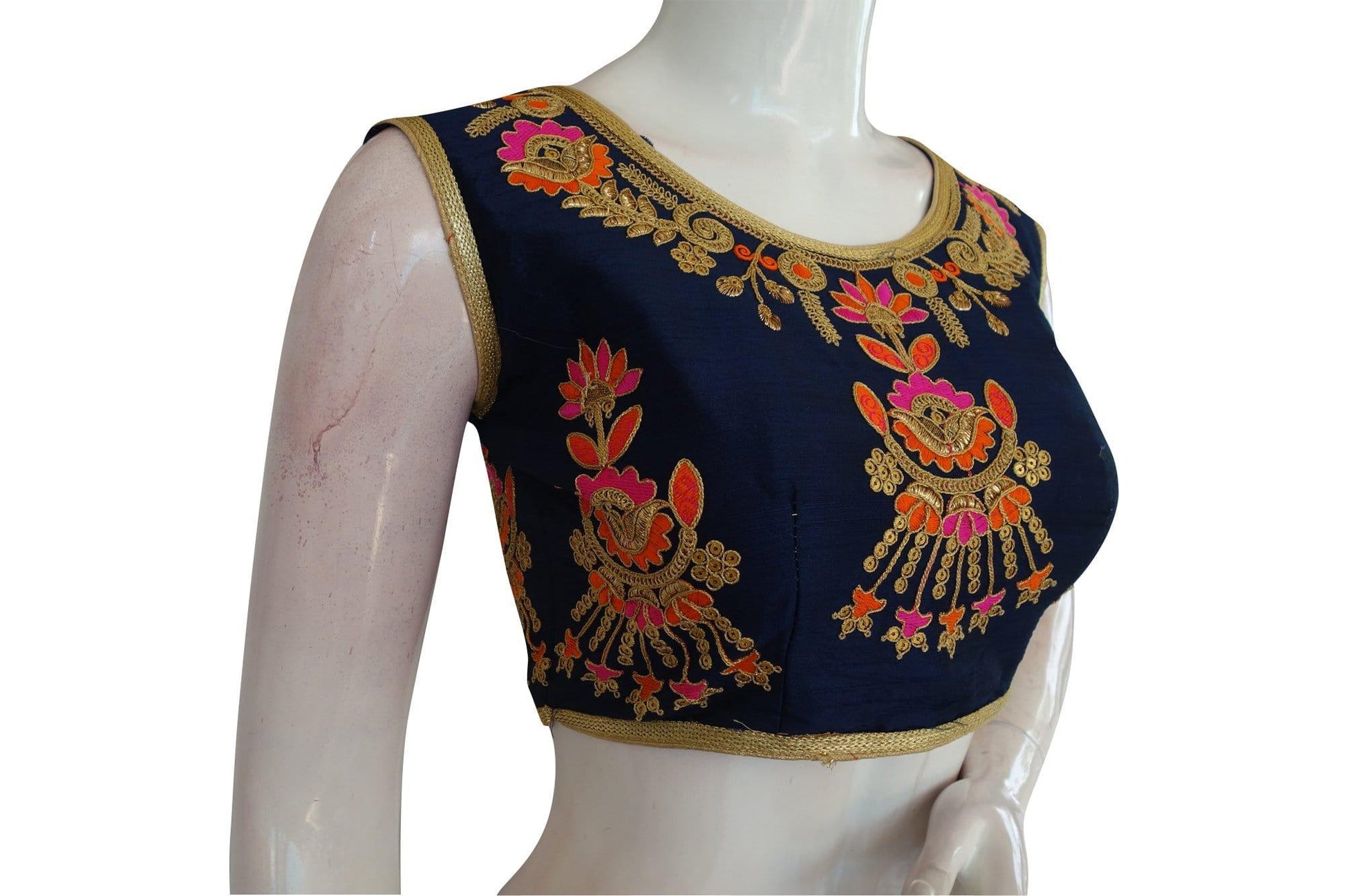 multi embroidered designer readymade blouse 3