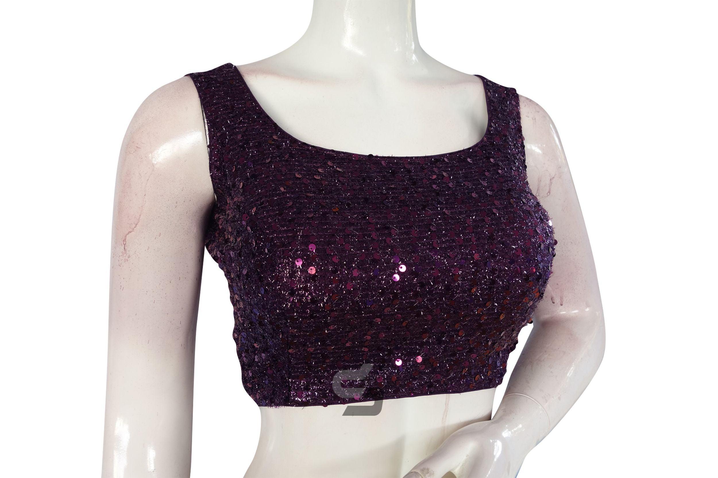 Purple sequin sale blouse