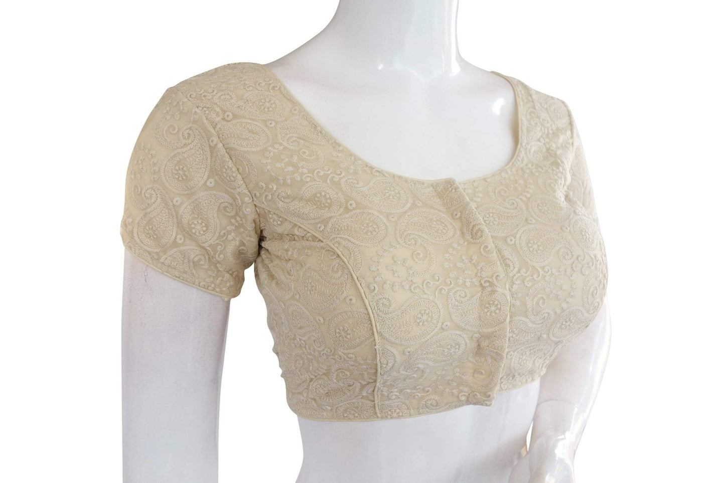 chikankari embroidery readymade saree blouse indian readymade blouse croptop 7