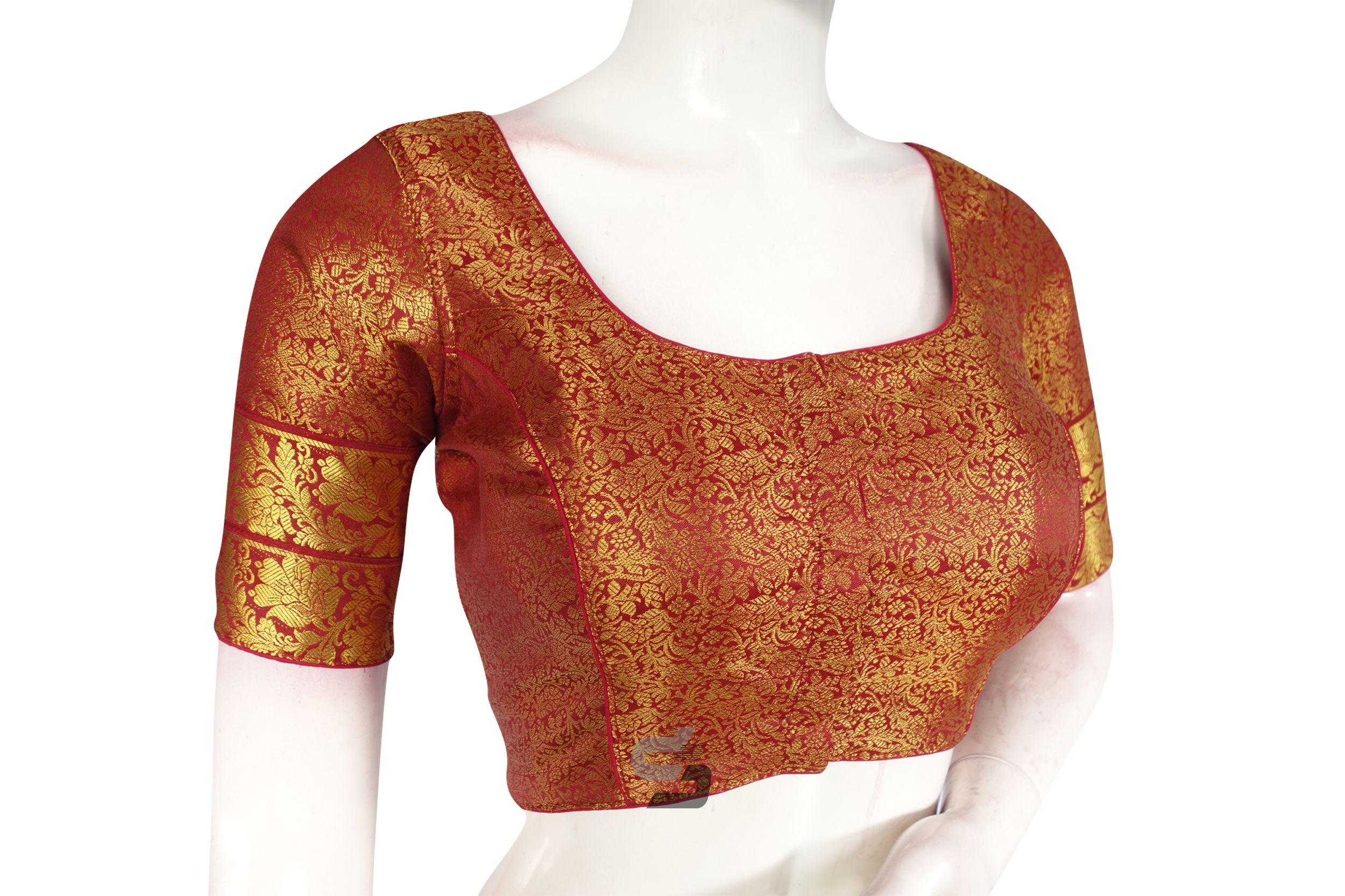 Piquant Maroon Color Saree With Matching Designer Blouse - Desitheory