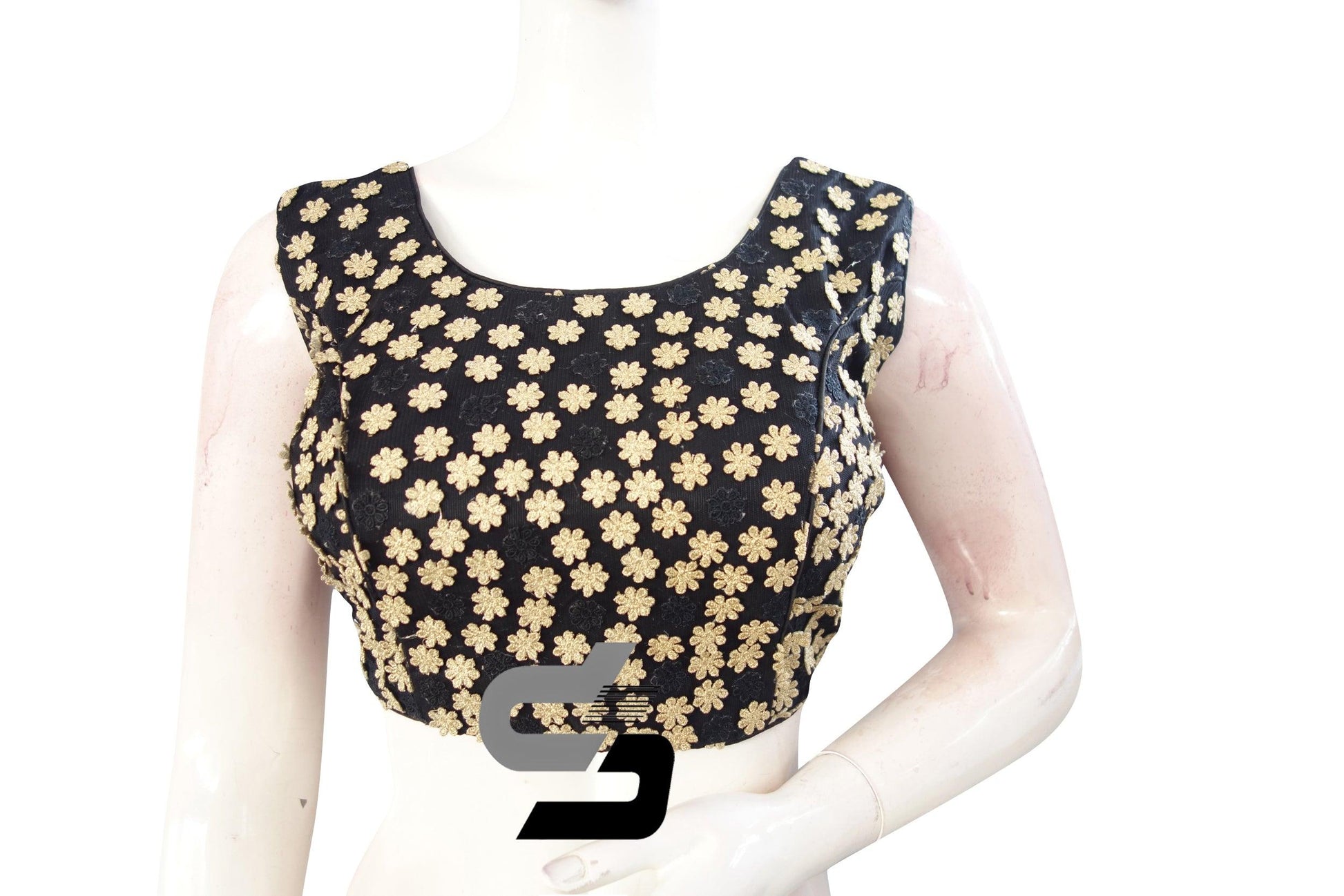 Black Color Embroidery Party Wear Readymade Blouse - D3blouses