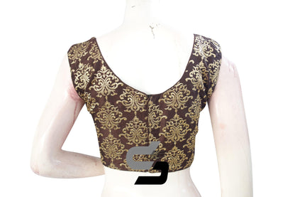 Brown Color Embroidery Party Wear Readymade Blouse - D3blouses