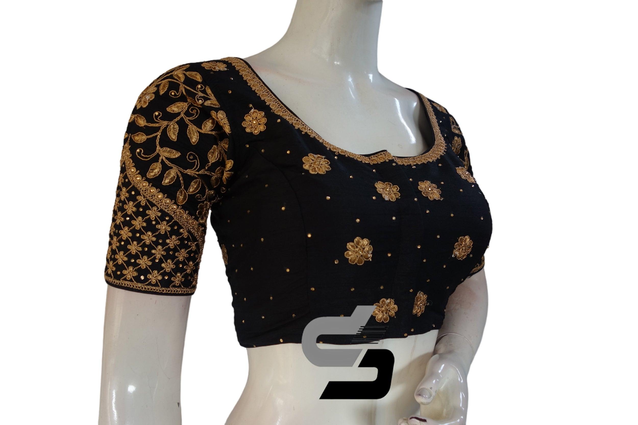 Saree from Fashion Market.LK | Black cotton saree, Saree designs, Saree  blouse designs