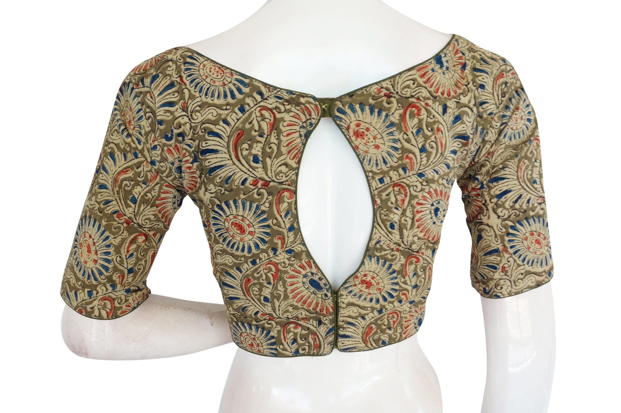 Kalamkari blouse designs boat neck new arrivals